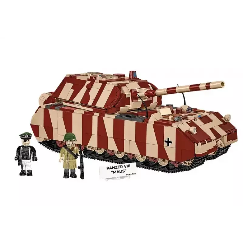 Bloques de construcción Cobi tanque Panzer VIII Maus maqueta escala 1:35 COBI-3138, reproducción detallada de vehículo militar