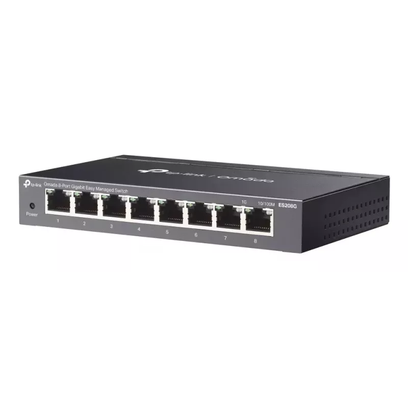 Conmutador de red TP-Link Omada ES208G Managed L2 Gigabit Ethernet (10/100/1000) negro