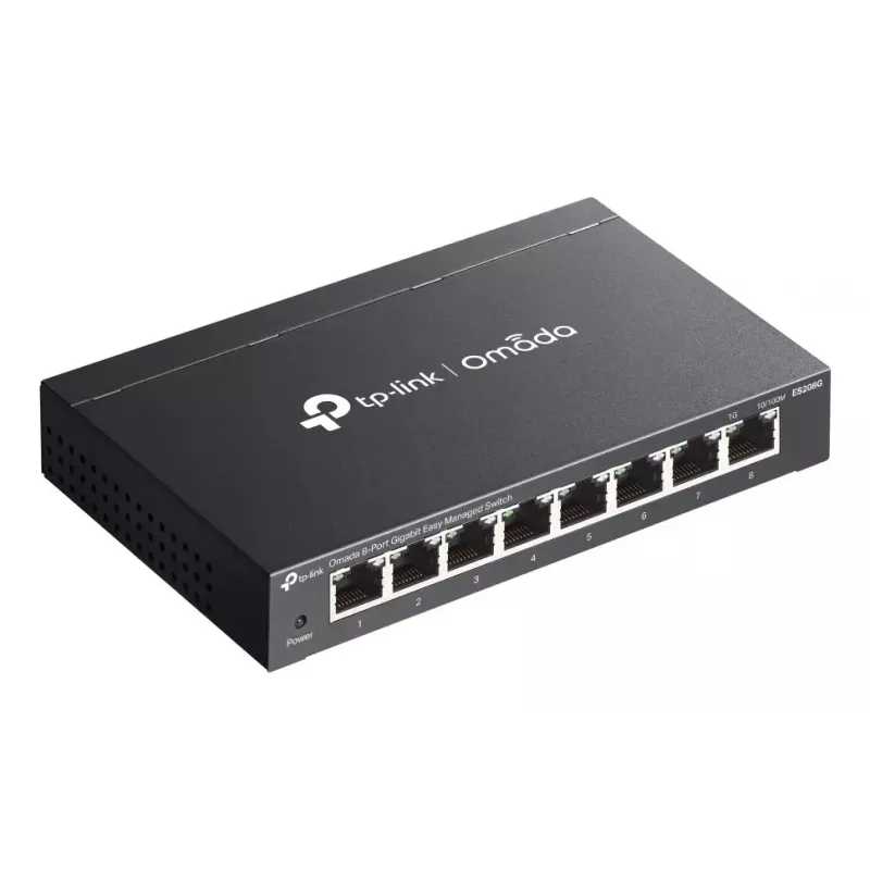 Conmutador de red TP-Link Omada ES208G Managed L2 Gigabit Ethernet (10/100/1000) negro