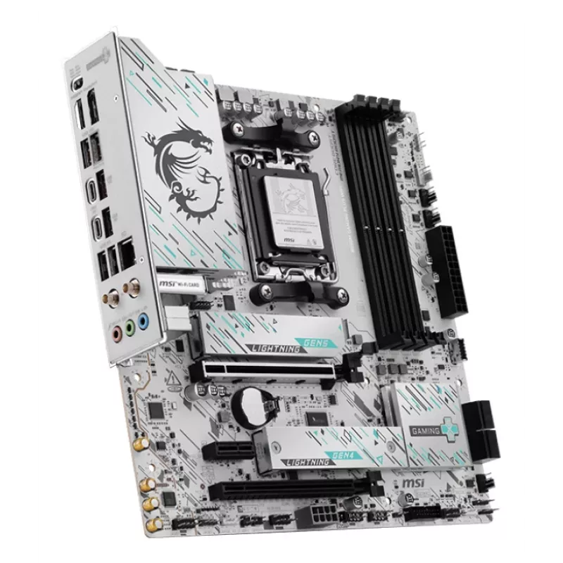 Placa base MSI B850M GAMING PLUS WIFI — AMD B850, socket AM5, micro ATX, DDR5, 4x DIMM, 3x M.2, Wi‑Fi 7, 5 Gb LAN