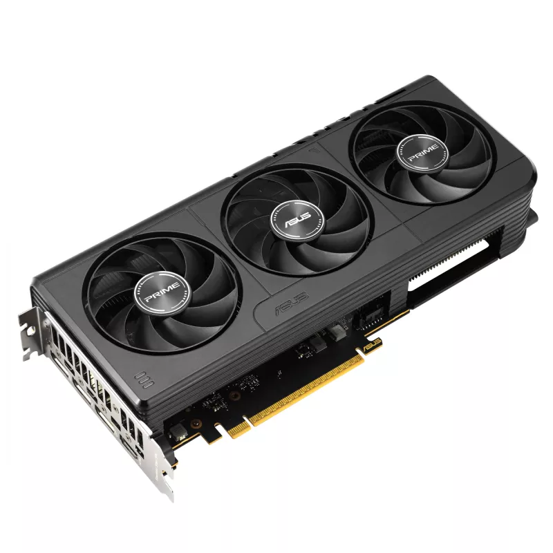 Tarjeta gráfica ASUS GeForce RTX 5060 — 8 GB GDDR7, 128 bits, PCIe 5.0, 3x DisplayPort 2.1b + 1x HDMI 2.1b, 2595 MHz OC, 3 ventiladores, 268,3 mm