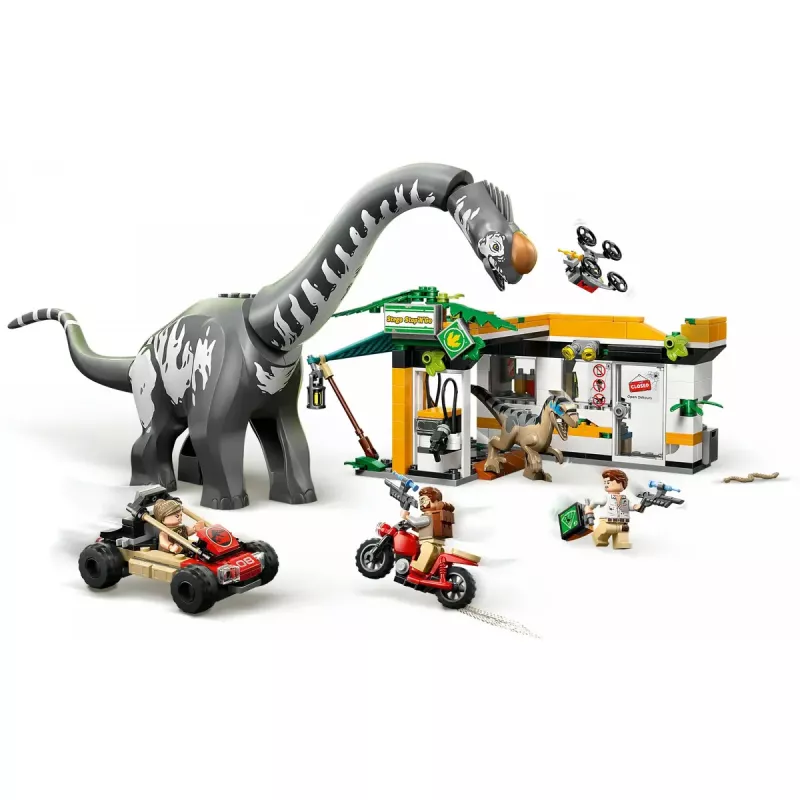Set LEGO Jurassic World 76973 — Raptor y Titanosaurus con 3 figuras, 582 piezas, a partir de 7 años
