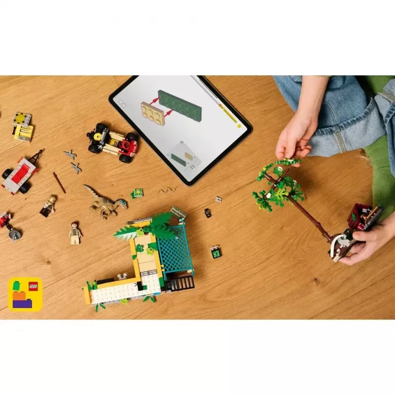 Set LEGO Jurassic World 76973 — Raptor y Titanosaurus con 3 figuras, 582 piezas, a partir de 7 años