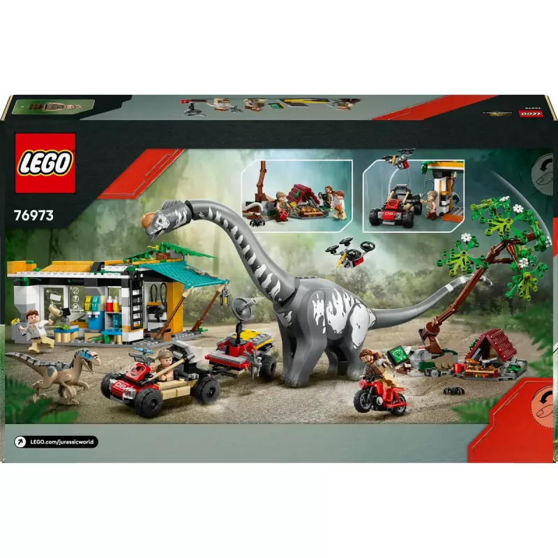Set LEGO Jurassic World 76973 — Raptor y Titanosaurus con 3 figuras, 582 piezas, a partir de 7 años