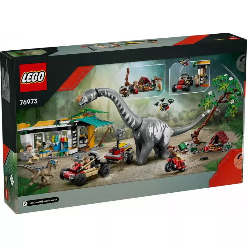 Set LEGO Jurassic World 76973 — Raptor y Titanosaurus con 3 figuras, 582 piezas, a partir de 7 años