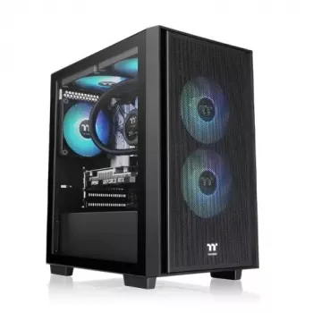 Caja para PC Thermaltake Versa H16 TG ARGB Micro Tower negra