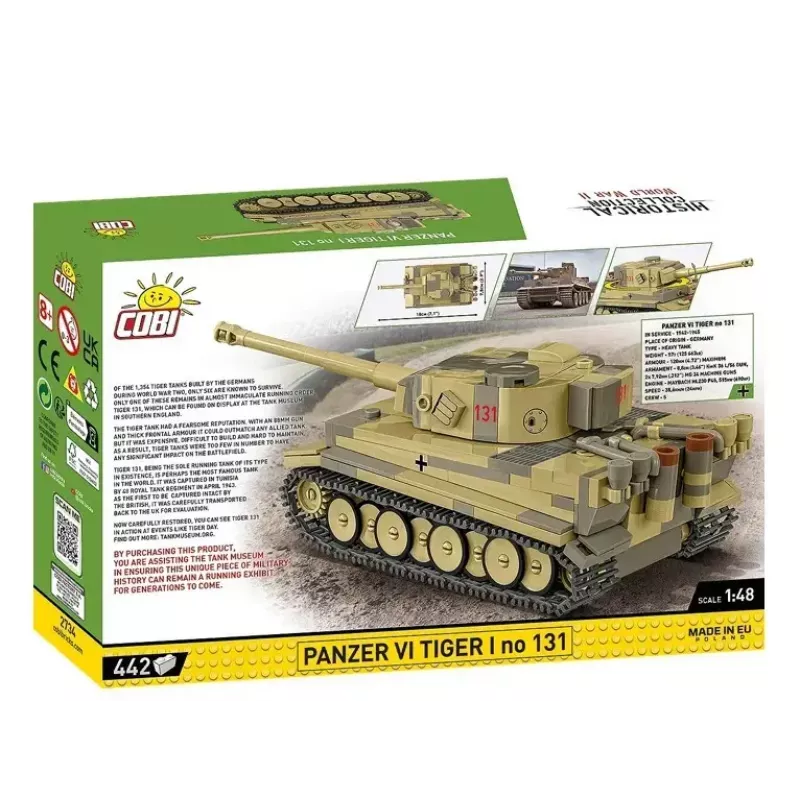 Set de construcción Cobi Panzer VI Tiger I 442 piezas modelo COIB-2734