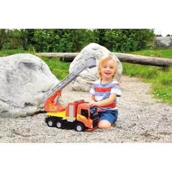 Camión de bomberos de juguete Lena Volvo FMX Vehicle Worxx con escalera, modelo 04625