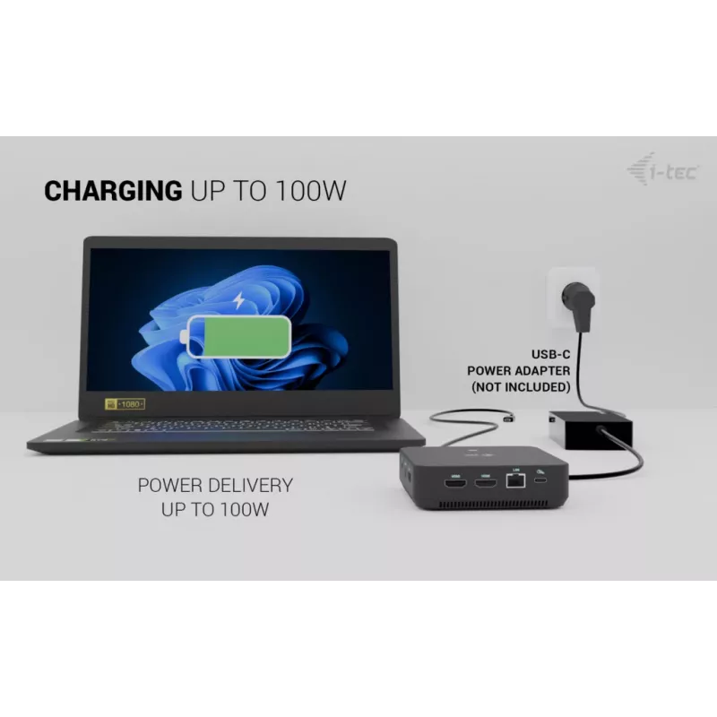 Adaptador USB-C DisplayPort a Dual-HDMI ITEC C31TRIPLEVIDEODPPRO 4K 60Hz, 100W Power Delivery