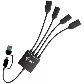 Hub de cables USB-C/USB-A i-tec 4 puertos (2x USB-C, 2x USB-A)