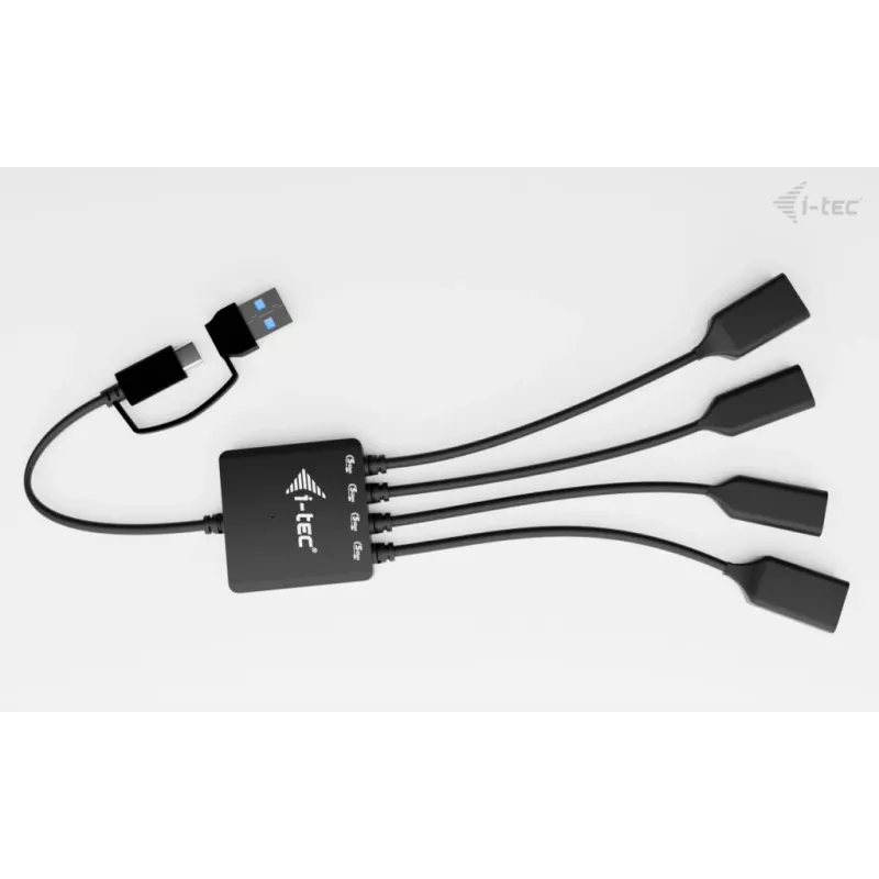 Hub de cables USB-C/USB-A i-tec 4 puertos (2x USB-C, 2x USB-A)