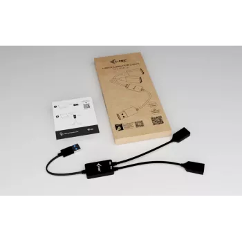 Hub USB-A ITEC U3CBLHUB2A — 2 puertos, USB 3.0 hasta 5 Gbit/s