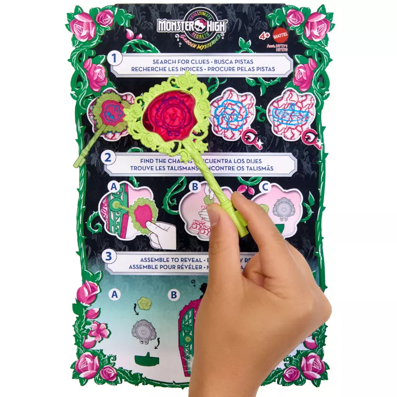 Set de juego Monster High Skulltimate Secrets Garden Mysteries, muñeca Venus McFlytrap con más de 19 sorpresas