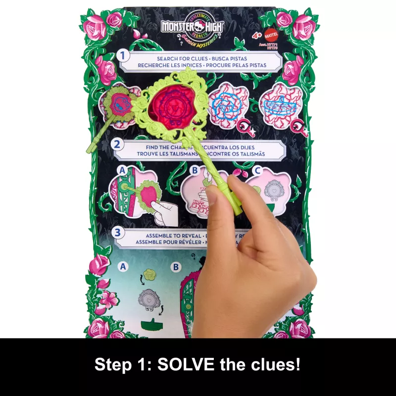 Set de juego Monster High Skulltimate Secrets Garden Mysteries, muñeca Venus McFlytrap con más de 19 sorpresas