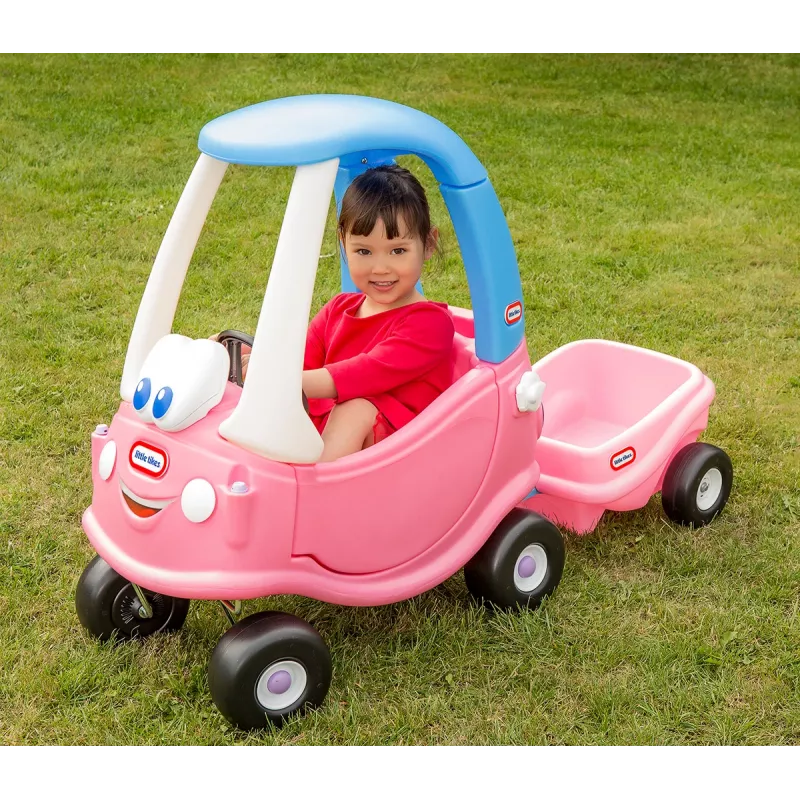 Vehículo deslizante con remolque Little Tikes Cozy Coupe para niños