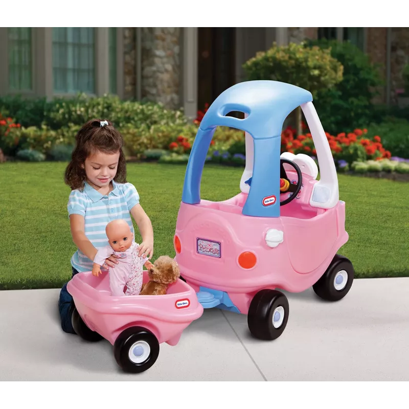 Vehículo deslizante con remolque Little Tikes Cozy Coupe para niños