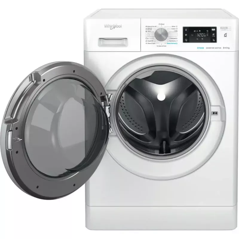 Lavadora secadora WHIRLPOOL FFWDB 864489 SV EE carga frontal 6 kg 1400 rpm blanca