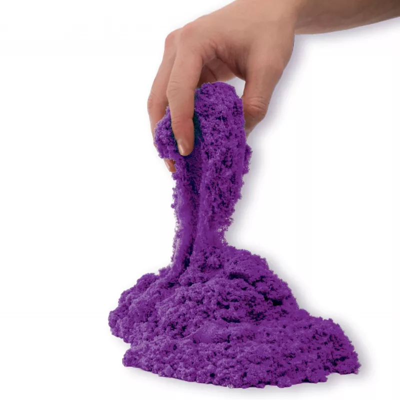 Kinetic Sand, 2 libras de arena de juego morada, juguetes sensoriales moldeables para niños, bolsa resellable (el envase puede variar), a partir de 3 años