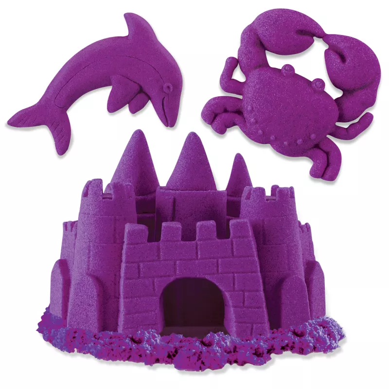 Kinetic Sand, 2 libras de arena de juego morada, juguetes sensoriales moldeables para niños, bolsa resellable (el envase puede variar), a partir de 3 años
