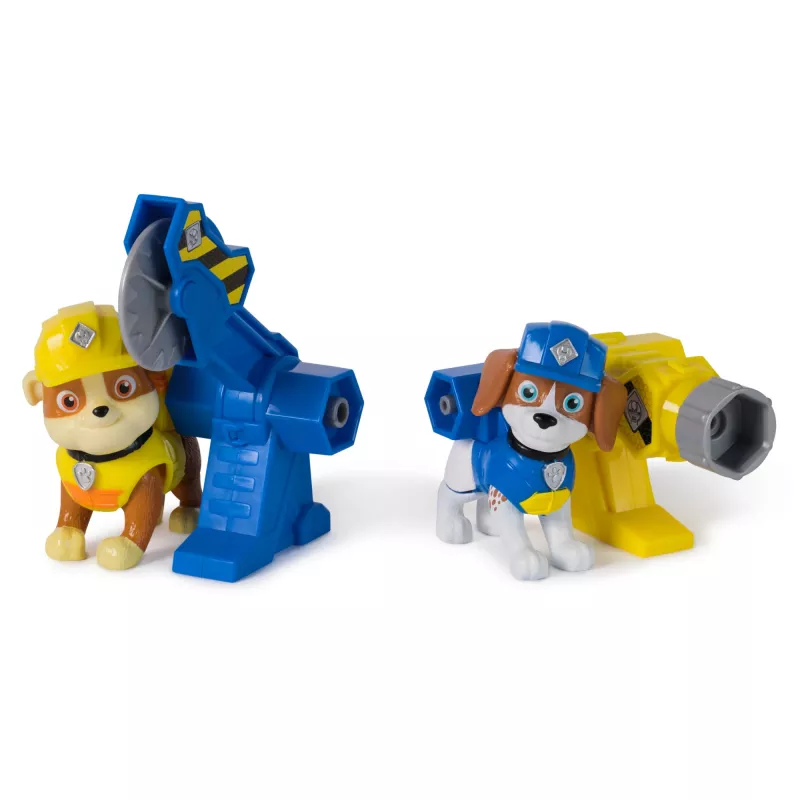 Set de figuras Rubble & Wheeler Power Tool Pups con 2 herramientas y 2 accesorios de construcción, a partir de 3 años
