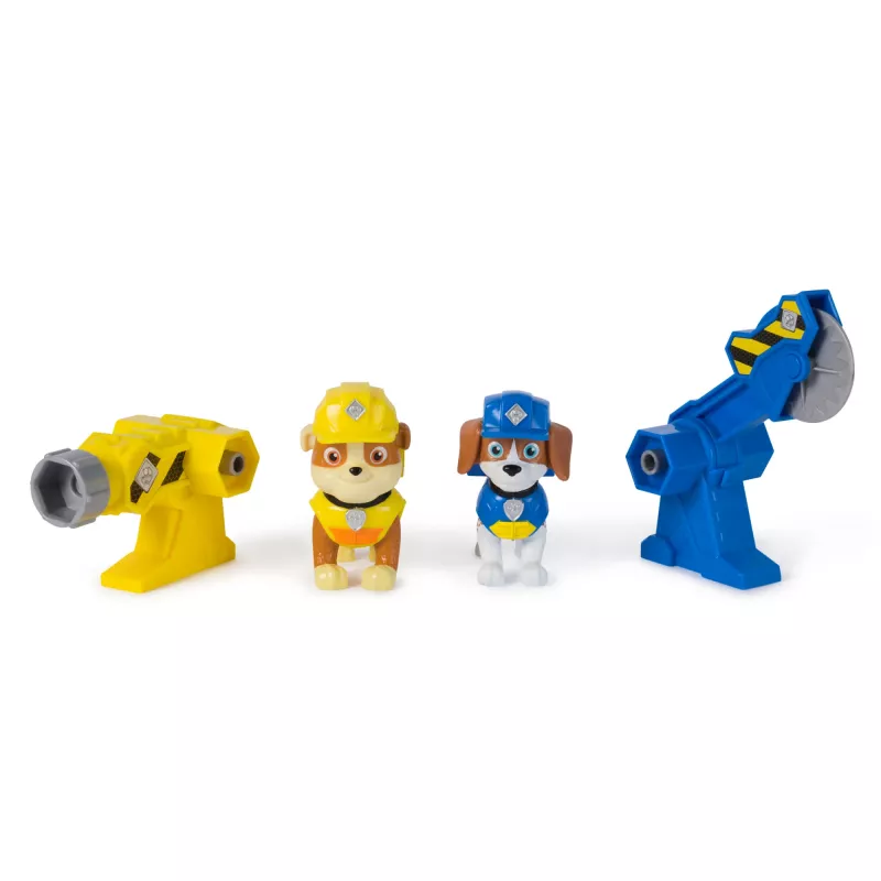 Set de figuras Rubble & Wheeler Power Tool Pups con 2 herramientas y 2 accesorios de construcción, a partir de 3 años