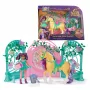 Unicorn Academy, set de juego de muñeca Ava y establo de hoja con cambio de color, idea de regalo de Pascua, 15 accesorios, muñecas y juguete de unicornio para niñas a partir de 4 años