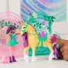 Unicorn Academy, set de juego de muñeca Ava y establo de hoja con cambio de color, idea de regalo de Pascua, 15 accesorios, muñecas y juguete de unicornio para niñas a partir de 4 años