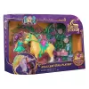Unicorn Academy, set de juego de muñeca Ava y establo de hoja con cambio de color, idea de regalo de Pascua, 15 accesorios, muñecas y juguete de unicornio para niñas a partir de 4 años