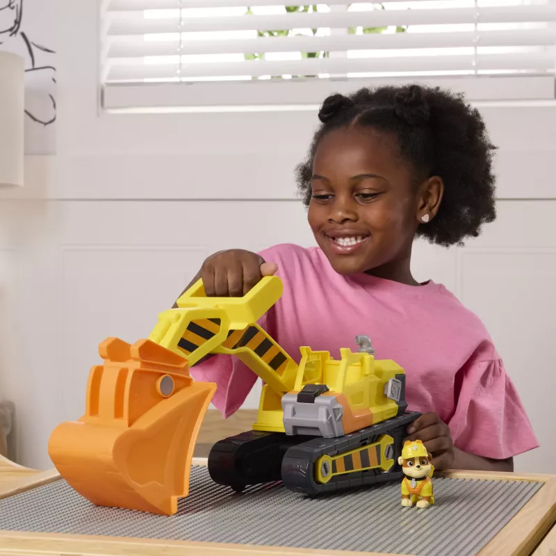Rubble & Crew Bulldozer de herramientas definitivo de Rubble, camión de juguete con figura de acción, juguete infantil PAW Patrol para niños y niñas a partir de 3 años