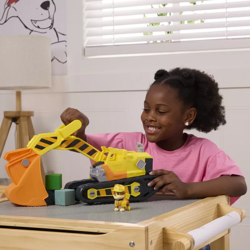 Rubble & Crew Bulldozer de herramientas definitivo de Rubble, camión de juguete con figura de acción, juguete infantil PAW Patrol para niños y niñas a partir de 3 años
