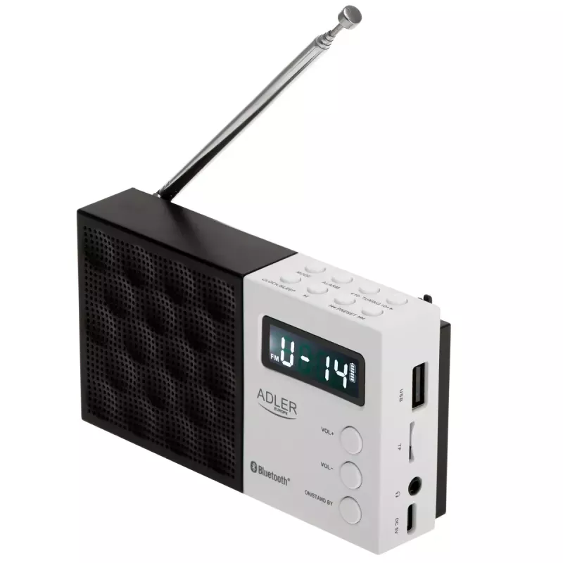 Radio digital Adler AD 1908 PLL AM/FM con función de alarma