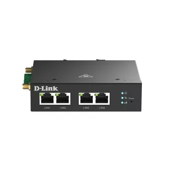 Router móvil D-Link DWM-314-T 4G LTE VPN negro montaje en carril DIN