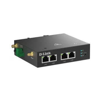 Router móvil D-Link DWM-314-T 4G LTE VPN negro montaje en carril DIN