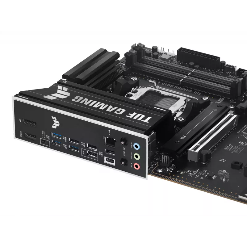 Placa base ASUS TUF GAMING B850-E WIFI, AMD B850, socket AM5, ATX, DDR5, 4x DIMM, 3x M.2, Wi‑Fi 6E, 2,5Gb LAN