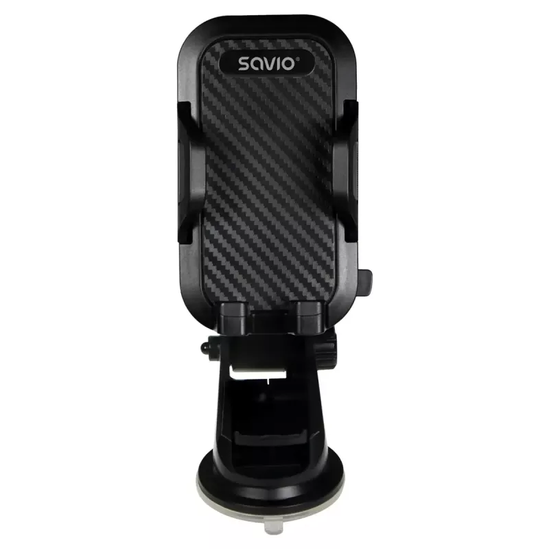 Savio CH-04 soporte de teléfono para coche, montaje en parabrisas/salpicadero, negro