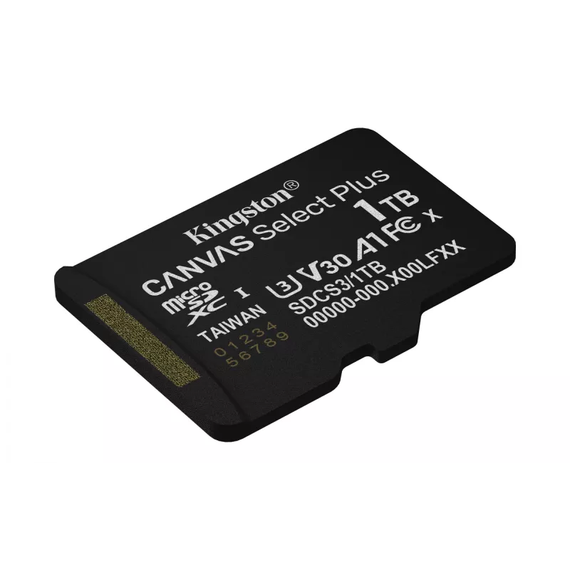 Kingston Technology 1TB micSDXC Canvas Select Plus Gen3 150R A1 pack individual sin ADP