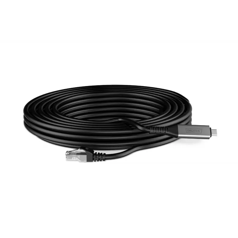DIGITUS USB-C 3.2 Gen1 - cable Ethernet RJ45 - CAT6a S/FTP negro - 5m