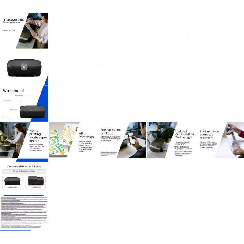 HP DeskJet 2910 Impresora inalámbrica 3 en 1 en color inyección de tinta térmica 4800x1200 DPI