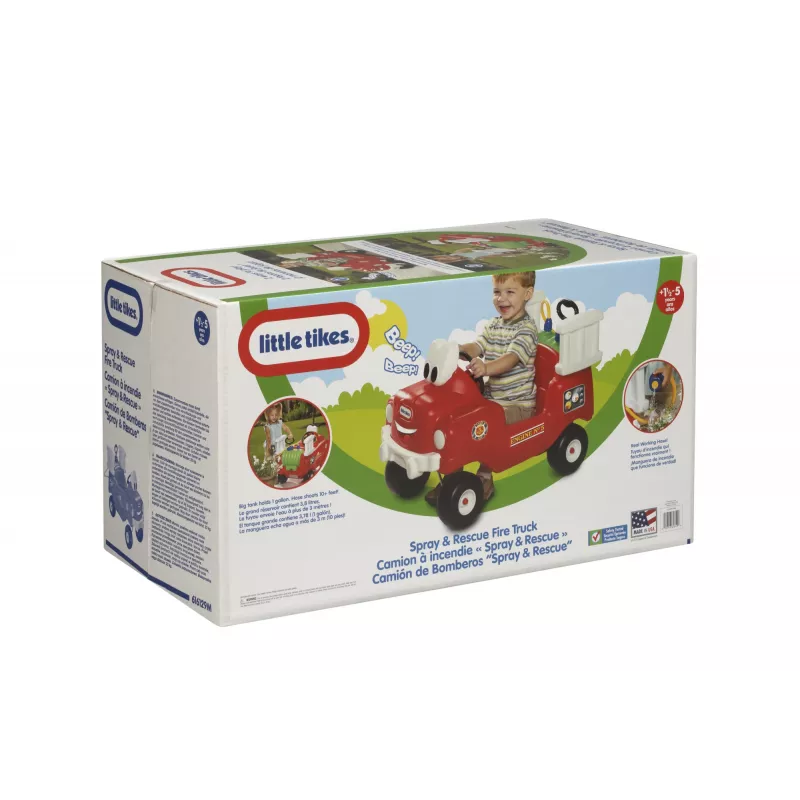 Coche de bomberos Little Tikes Spray & Rescue, 1,5 año(s), 4 ruedas, plástico, negro, rojo, blanco