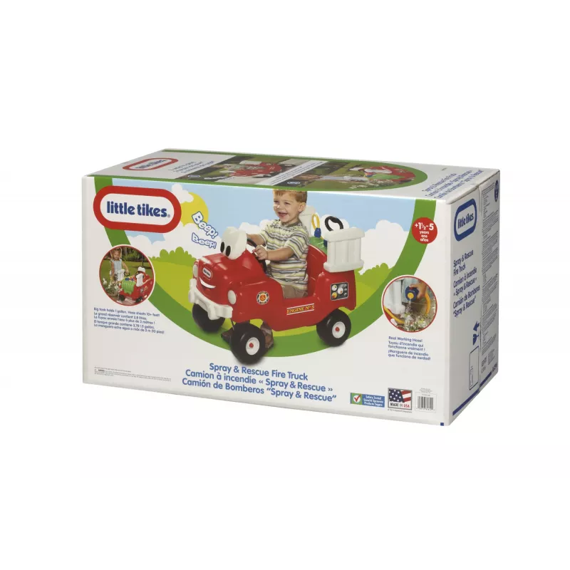Coche de bomberos Little Tikes Spray & Rescue, 1,5 año(s), 4 ruedas, plástico, negro, rojo, blanco
