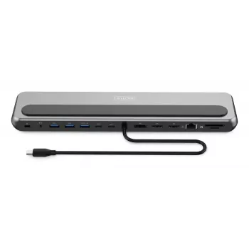 Estación de acoplamiento Digitus USB-C 8K, 12 puertos, USB 3.2 Gen 2, 100 W