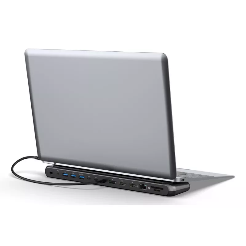 Estación de acoplamiento Digitus USB-C 8K, 12 puertos, USB 3.2 Gen 2, 100 W