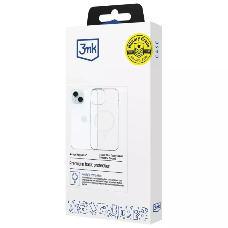 Funda protectora 3MK Armor MagCase para Apple iPhone 15 – diseño resistente, compatibilidad magnética