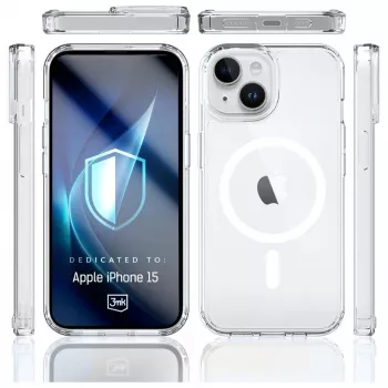 Funda protectora 3MK Armor MagCase para Apple iPhone 15 – diseño resistente, compatibilidad magnética