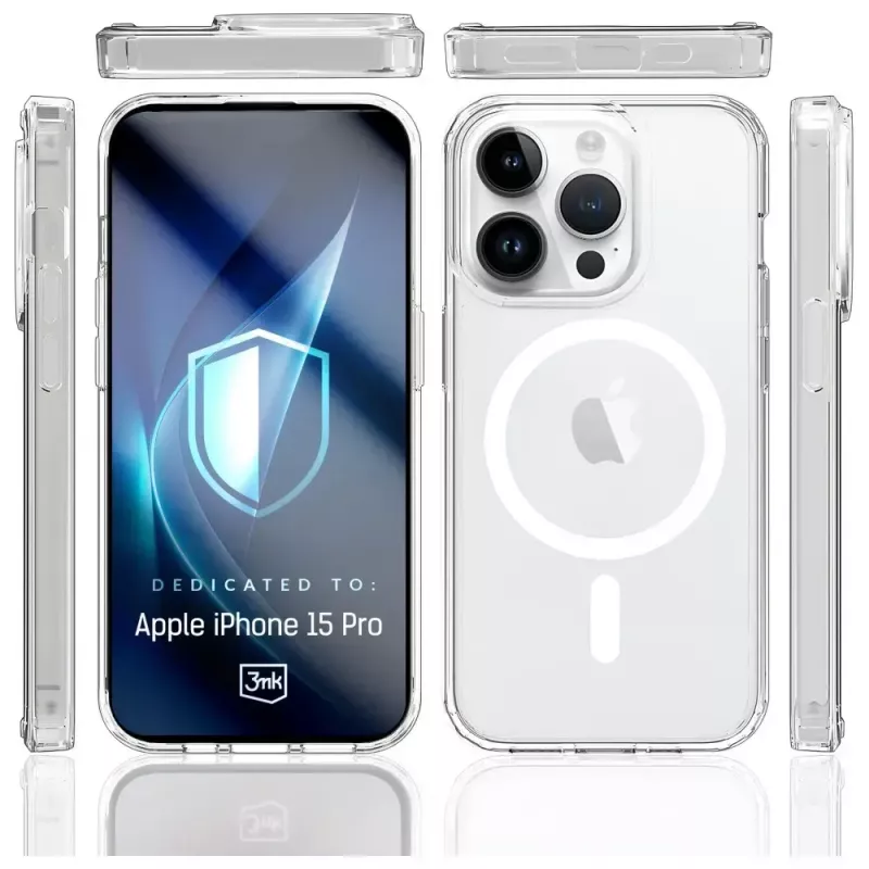 Funda para móvil 3MK Armor MagCase para Apple iPhone 15 Pro compatible con MagSafe diseño delgado