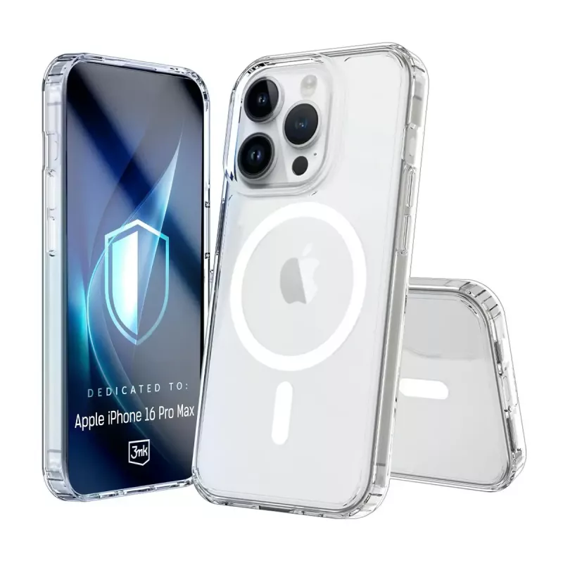 3MK Armor MagCase funda para iPhone 16 Pro Max, MagSafe, transparente, TPU