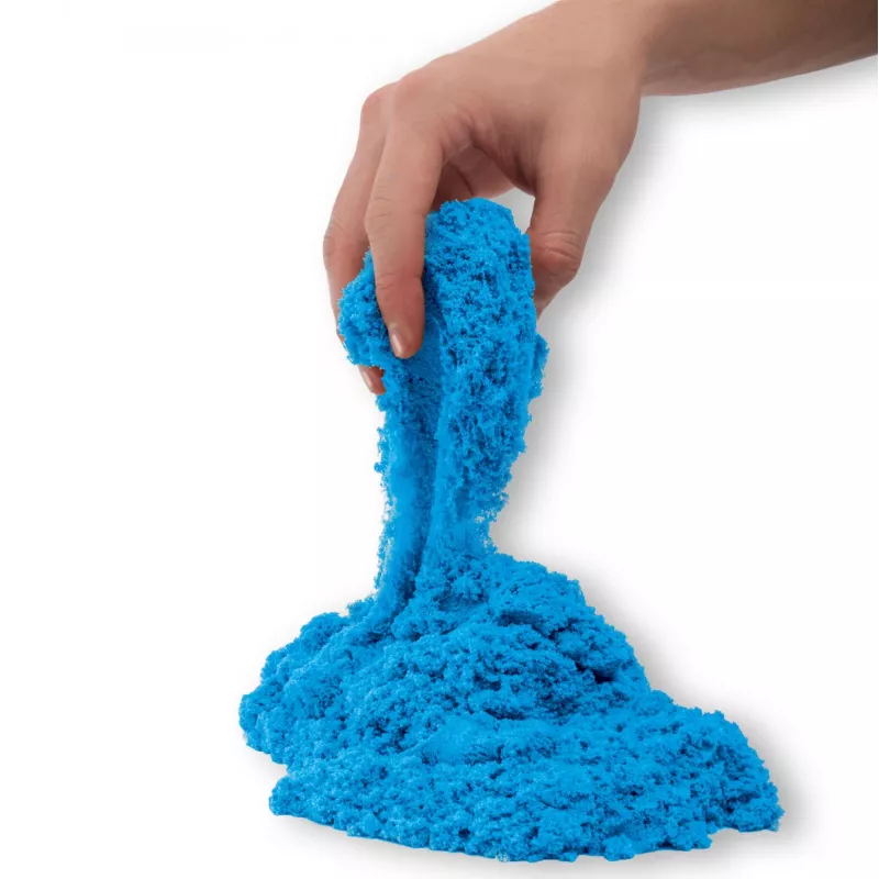 Arena cinética, 2 libras de arena de juego azul, juguetes sensoriales moldeables para niños, bolsa resellable (el envase puede variar), para niños a partir de 3 años