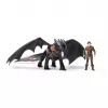 DreamWorks Dragons, Cómo entrenar a tu dragón, Desdentado y Hipo, figuras de acción dúo vikingo, juguete para niños a partir de 4 años