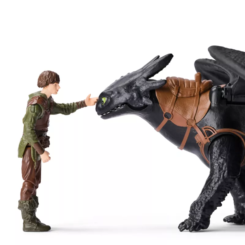 DreamWorks Dragons, Cómo entrenar a tu dragón, Desdentado y Hipo, figuras de acción dúo vikingo, juguete para niños a partir de 4 años