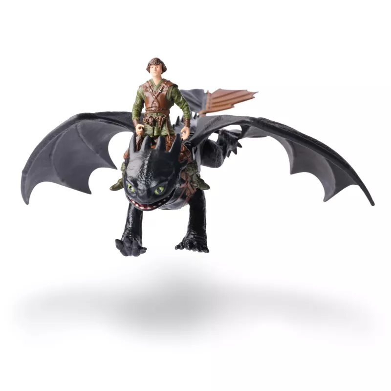 DreamWorks Dragons, Cómo entrenar a tu dragón, Desdentado y Hipo, figuras de acción dúo vikingo, juguete para niños a partir de 4 años
